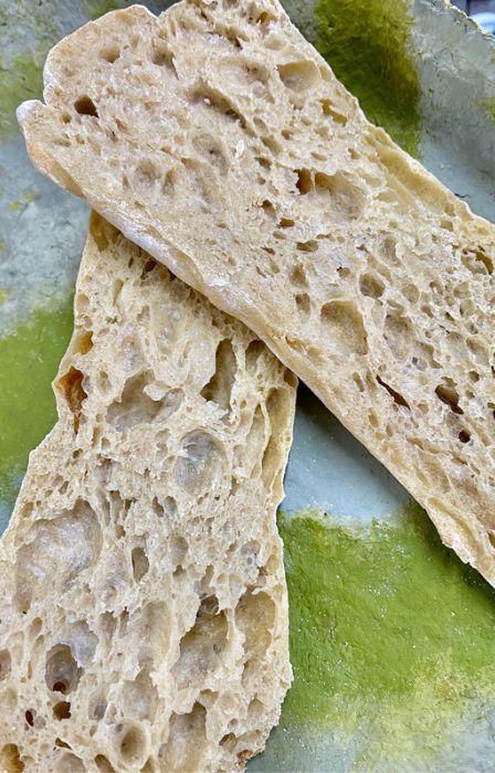 Pan Ciabata con masa madre