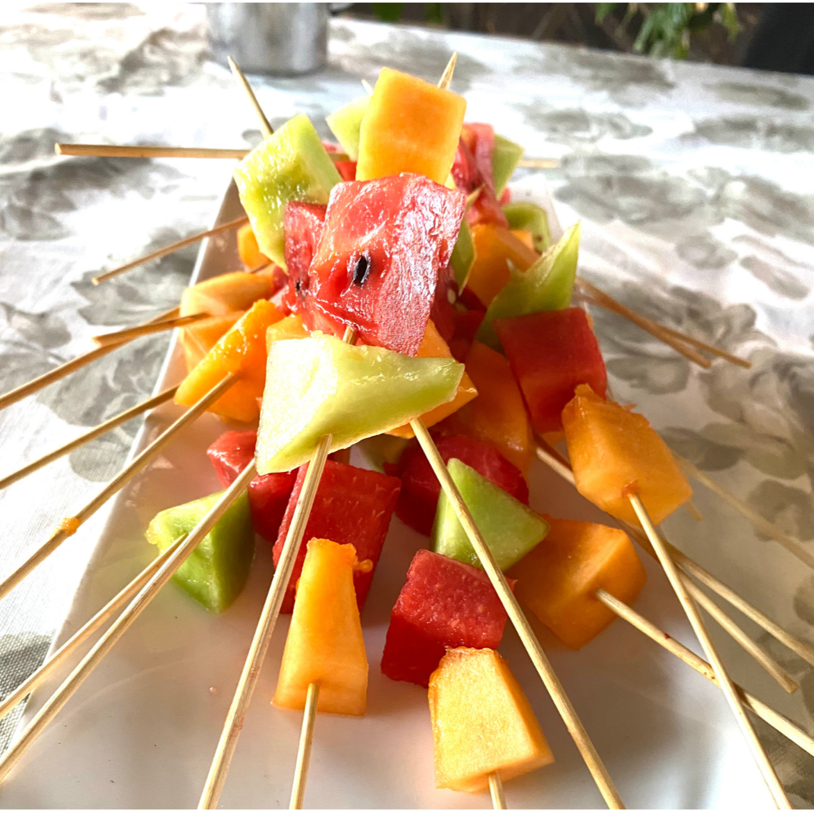 Brochetas de fruta