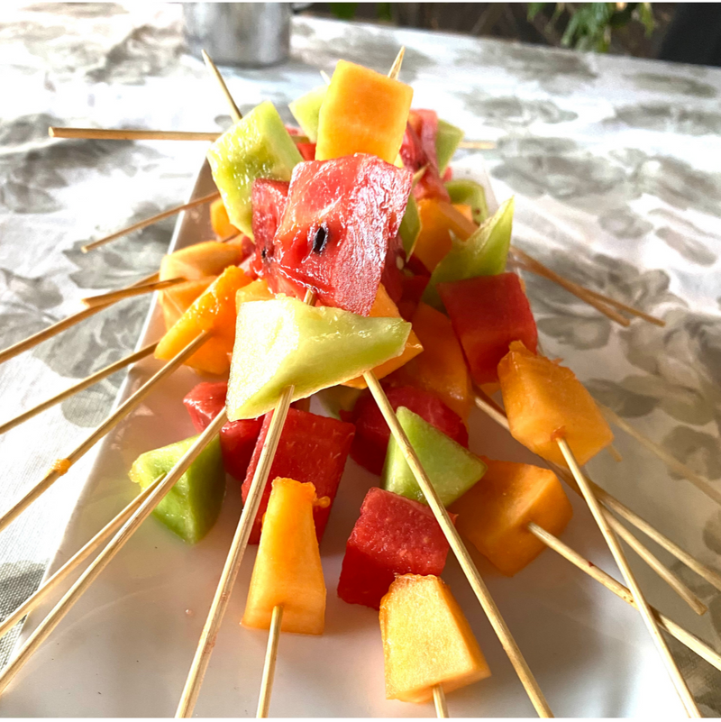 Brochetas de fruta