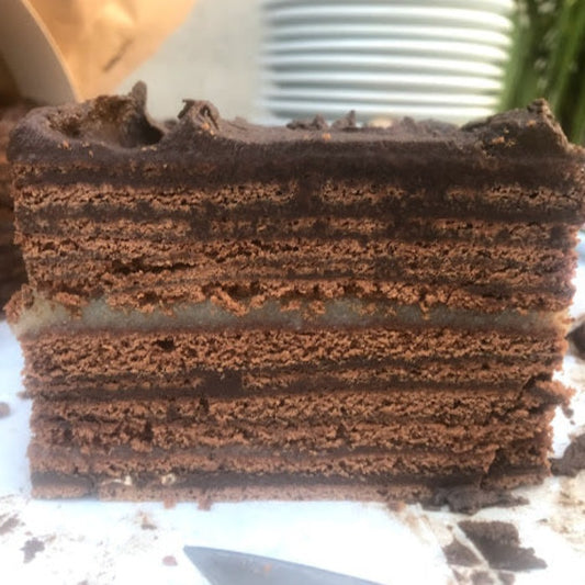 Torta Panqueque chocolate /mazapán